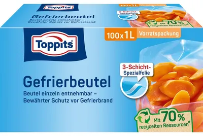 Image de Toppits 2802863007 100 Toppits Gefrierbeutel 1,0 l