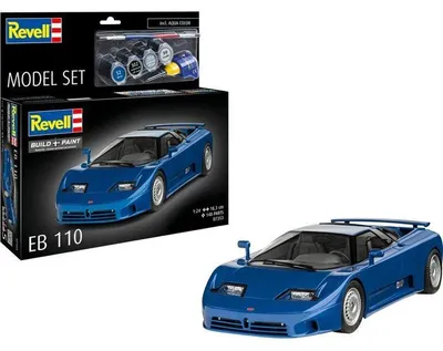 Image de Maquette de Voiture BUGATTI EB 110, Model Set, Avec Colle Peintures et Accessoires, Revell
