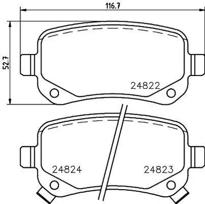 Produktbild von HELLA Bremsbeläge Satz Hinten Bremsklötze für FIAT Freemont (345) 8DB 355 014-331
