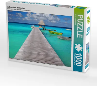Produktbild von CALVENDO Puzzle Anlegestelle mit Booten | 1000 Teile Lege-Größe 64x48cm Foto-Puzzle für glückliche Stunden
