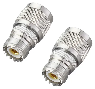 2er-Pack UHF SO239 auf N-Stecker Koaxialadapter