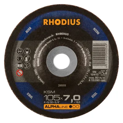 Produktbild von Rhodius Schleifscheibe KSM 105x7,0x16,0mm Stahl Alphaline - 200008