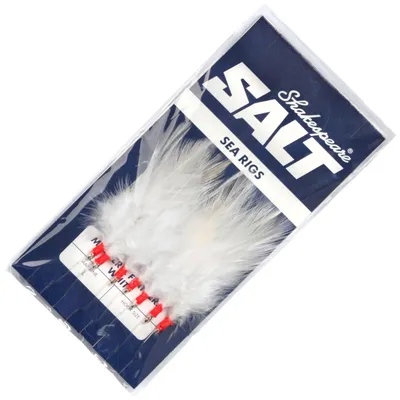 Produktbild von Shakespeare Salt Rig Mackerel Feathers White - Makrelenvorfach