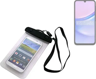 Produktbild von K-S-Trade Schutz Hülle Handy Hülle Kompatibel mit Samsung Galaxy A15 LTE Beach Bag wasserdicht 16cm x 10cm Schutzhülle Staub Sand Flachwasser
