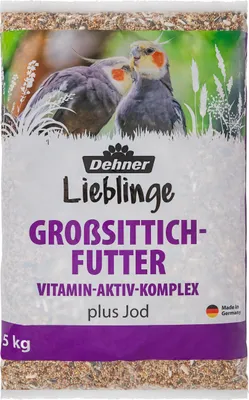 Produktbild von Dehner Lieblinge Vogelfutter Großsittichfutter, mit Vitamin-Aktiv-Komplex und Jod, 5 kg