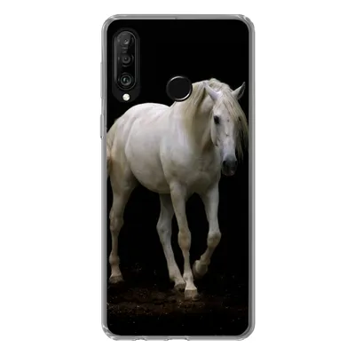 Produktbild von MuchoWow® Handyhülle Schutzhülle Hülle für Huawei P30 Lite Pferde - Nutztiere - Schwarz Silikon Softcase Handy Hülle - Handyhülle