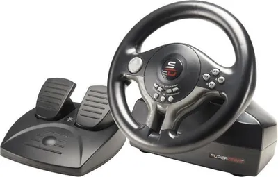 Produktbild von Subsonic SV200, Lenkrad + Pedale, Nintendo Switch, PC, PlayStation 4, Xbox, 180°, Kabelgebunden, USB, Schwarz, Grau