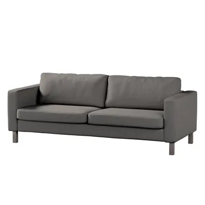 Produktbild von Dekoria Bezug für Karlstad 3-Sitzer Sofa nicht ausklappbar, kurz, dunkelgrau, Bezug für Karlstad