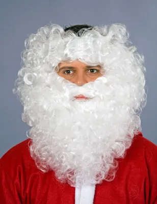 Produktbild von Nikolaus Bart und Stirnband weiss Weihnachten