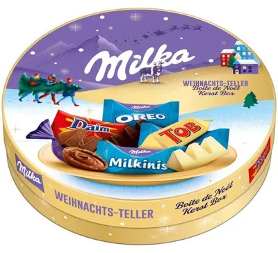Immagine prodotto di Piatto natalizio Milka Friends mix di cioccolatini diversi 198g