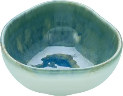 Produktbild von Schale - Hellblau - Weiß seidenmatt - 11,5 x 10 cm - Steinzeug - mit Reaktivglasur