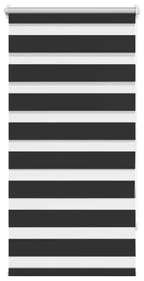 Produktbild von vidaXL Zebra-Rollo 80,9 x 150 cm, Stoffbreite 76,7 cm, schwarz