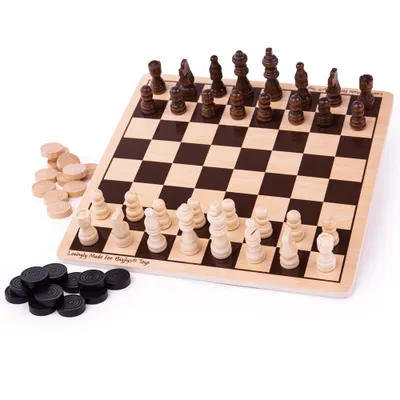 Produktbild von Bigjigs Toys Holzschach und -damespielzeug