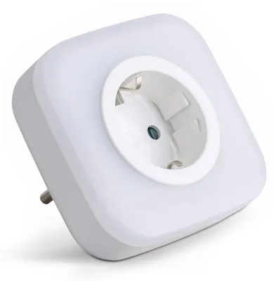 Obrázok produktu pre LED nočná lampička so zásuvkou, senzorom súmraku, zásuvkou, USB-C a USB-A portom, vypínačom – teplá biela farba (2 700 K), zásuvková lampa