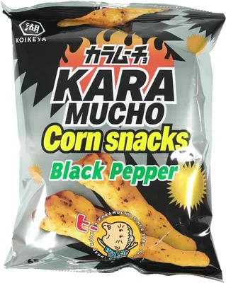 Produktbild von Koikeya Karamucho Corn Snacks Black Pepper 65g