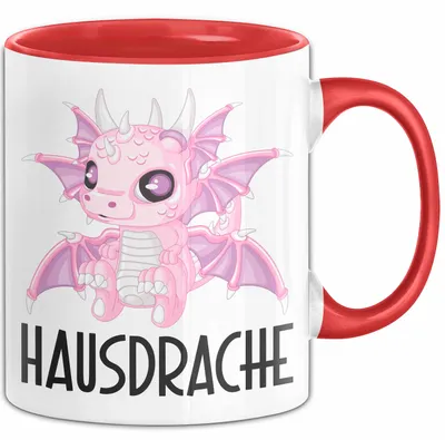 Produktbild von Hausdrache Tasse Geschenk Becher (Rot)
