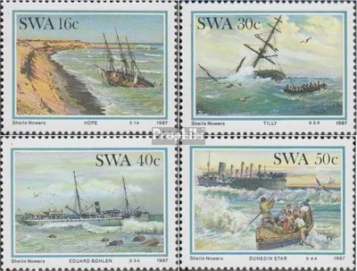 Produktbild von Briefmarken Namibia - Südwestafrika 1987 Mi 613-616 (kompl.Ausg.) postfrisch Schiffswracks