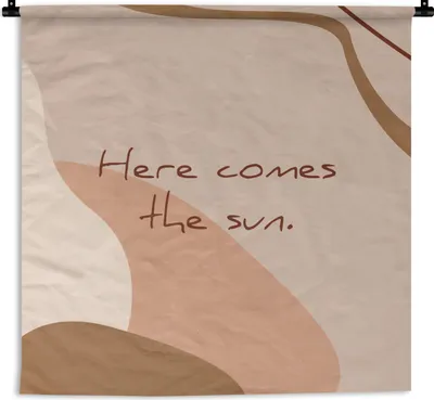 Produktbild von MuchoWow® Wandteppich Wandbehang Sommer - Zitate - Sonne 150x150 cm Tapisserie Dekoration Wandtuch - Wohnaccessoires - Modernes