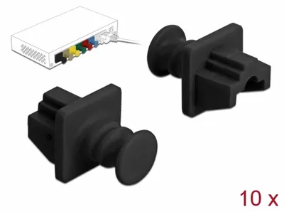 Productafbeelding van Delock 86176 RJ45 Staubschutz Delock für Buchse 10 Stück