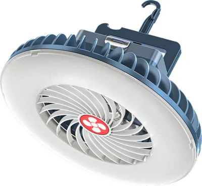 Produktbild von LED-Campinglampe für den Außenbereich, tragbarer Campingventilator mit klappbarem Stativ, LED-Laterne, Mini-Tischventilator, USB-Akkuventilator mit Haken für Camping, Home Office