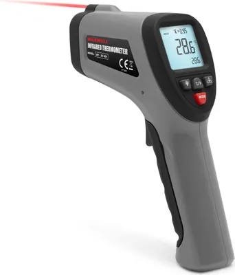 Produktbild von Digitales Infrarot-Thermometer - Messbereich -64 °C bis 1400 °C - Mit Laserpointer und K-Typ-Sonde [25911]