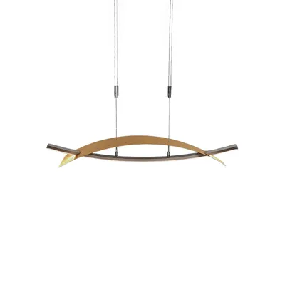 Produktbild von Lucande LED-Hängeleuchte Marija, 91 cm, goldfarben, dimmbar