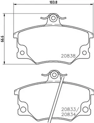 Produktbild von HELLA 8DB 355 005-961 Bremsbeläge Satz Bremsklötze für FIAT Seicento / 600 Schrägheck (187) Panda Schrägheck (141) BARCHETTA (183) PUNTO (176)