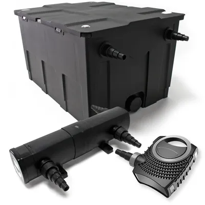 Zdjęcie produktu dla Zestaw:filtr do oczka wodnego 60000l 24W UVC klarownik do oczka wodnego 80W pompa do oczka wodnego