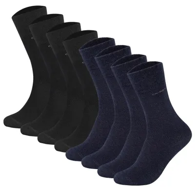 Produktbild von Camano Uni Socken - Soft Socks, einfarbig, 8er Pack Schwarz/Dunkelblau 43-46