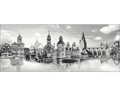 Produktbild von Glasbild Paderborn Wahrzeichen Panorama III 125x50 cm
