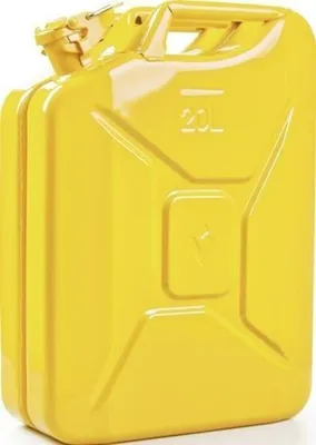 Zdjęcie produktu dla Kanister na paliwo 20l ocynk żółty RAL 1018 blacha stalowa L345xW165xH470mm VALPRO
