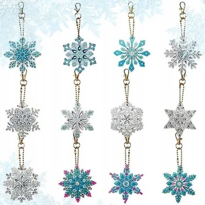 Produktbild von Nexum 5D DIY Diamantmalerei Weihnachtsanhänger Schneeflocke