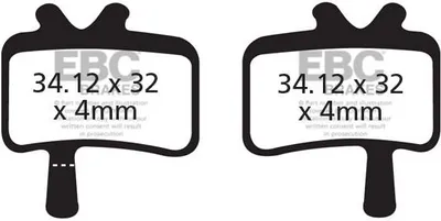 Zdjęcie produktu dla CFA394 - Klocki hamulcowe rowerowe (organiczne) EBC Brakes