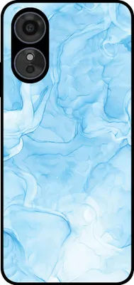 Produktbild von Smartphonica Handytasche Passend für Oppo A58 5G / A78 5G mit Marmordruck - TPU Rückendeckung Fall Marmor-Design - Hellblau