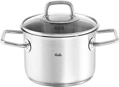 Produktbild von Fissler Viseo / Edelstahl-Topf (2,1 L - Ø 16 cm) Kochtopf mit Glas-Deckel, Innenskalierung, Schüttrand, Induktions-Kochtopf, energiesparend, für alle Herdarten - auch Induktion