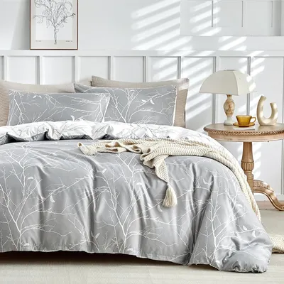 Immagine prodotto di Set di lenzuola in microfibra composto da 3 pezzi, dimensioni 220 x 200 cm, con motivo floreale