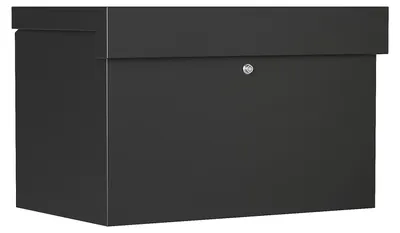 Produktbild von Paketbox Fortuna Schwarz mit Dreipunktverschluss, 740x450x420 mm, für schwere Sendungen