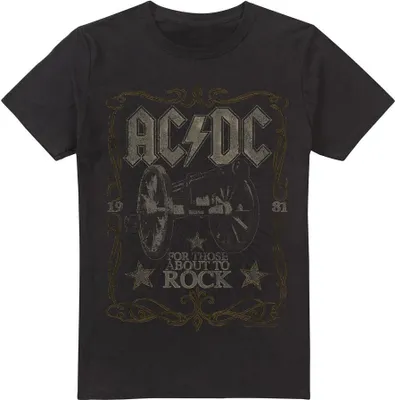 Obrázek produktu pro AC/DC - Tričko "Rock Label" pro muže TV13323 (S) (Černá)