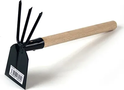 Produktbild von Hacke FED 102/1000, flach-dreizackig, mit Stiel