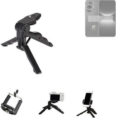 Produktbild von K-S-Trade Stativ Tisch-Ständer Dreibein Handy-Stativ Ständer kompatibel mit Huawei nova 12 Lite Mini-Stativ Smartphone Tripod Handy-Stativ aus