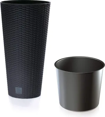 Obrázok produktu pre Prosperplast Rato Tubus kvetináč s vložkou antracit 30 cm