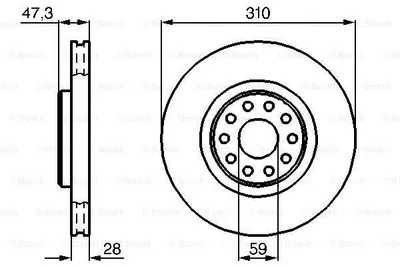 Produktbild von BOSCH Bremsscheiben (2 Stück) Vorderachse 0 986 478 669