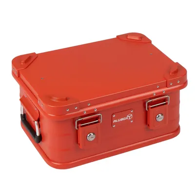Produktbild von ALUBOX Alukiste 18 Liter Rot, mobile Box für Büro und Werkstatt