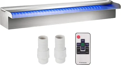 Produktbild von Wasserfall Poolfontäne LED 23,6 x 4,5 x 3,1 - Poolbrunnen 1,3 - Wasserfontäne 0,87 - Dekoration Gartenteich - Schwalldusche