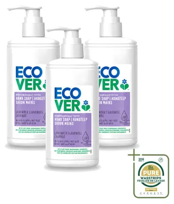 Produktbild von 3 x Ecover Handseife - Lavendel & Aloe Vera - 250 ml - Vorratspackung - 3 Stücke