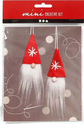 Produktbild von Creativ Company Kreativ-Mini-Set, hängender Weihnachtszwerg, H: 11 cm, 1 Box