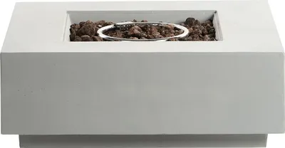 Obrázok produktu pre BELIANI Vonkajšie záhradné ohnisko svetlosivé 88 x 88 x 32 cm štvorcové sklovláknobetón terasa balkón