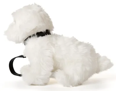 Immagine prodotto di Maltese di peluche con guinzaglio 28 cm