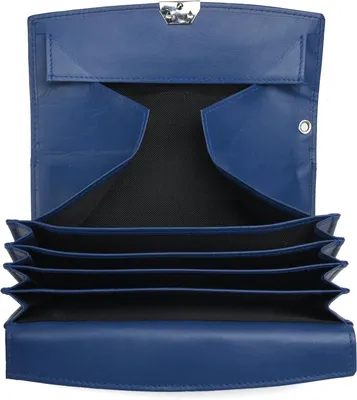 Productafbeelding van Portemonnee van echt blauw leer, speciaal ontworpen voor gebruik in de horeca
