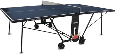 Produktbild von Pegasi Tischtennisplatte 700 - Tischtennisplatte Indoor - Faltbare Tischtennistisch - Klappbar - Original Tischtennistisch - Mit Rädern - Beweglich - Blau